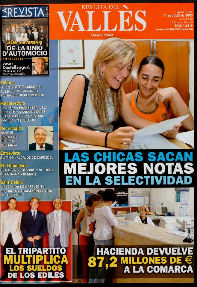 Revista del Vallès, 11/7/2003 [Ejemplar]