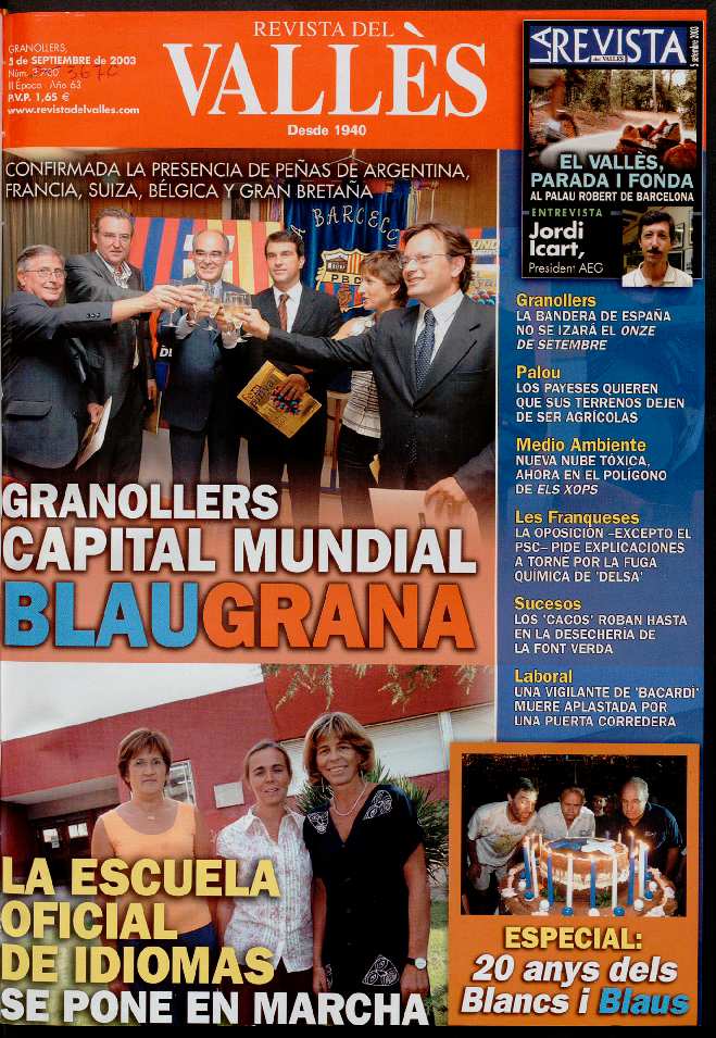 Revista del Vallès, 5/9/2003 [Issue]