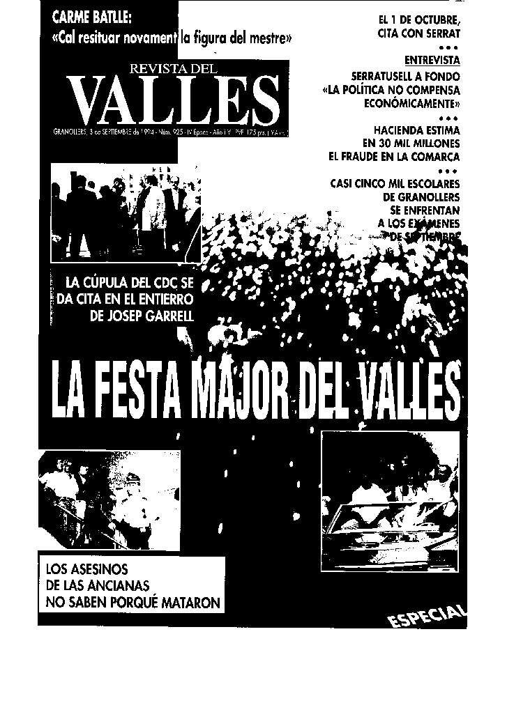 Revista del Vallès, 3/9/1994 [Exemplar]