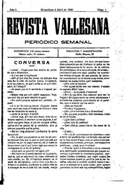 Revista Vallesana, 3/4/1920 [Issue]