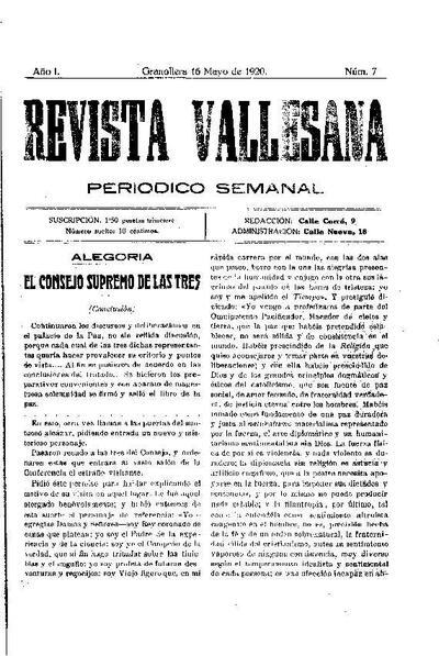 Revista Vallesana, 16/5/1920 [Issue]