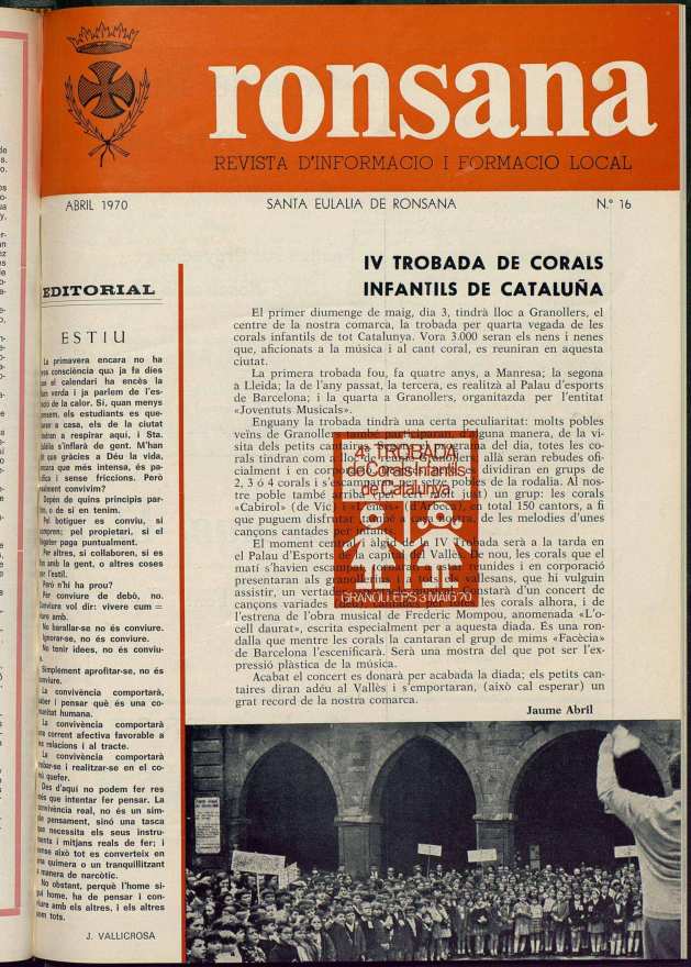Ronçana, 1/4/1970 [Issue]