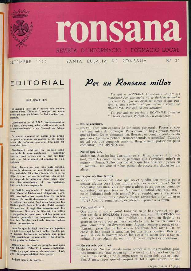 Ronçana, 1/9/1970 [Issue]