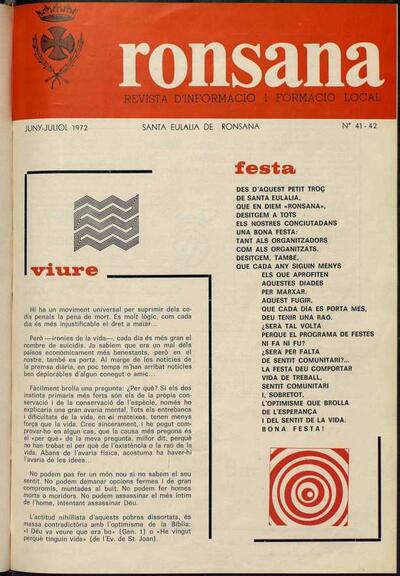 Ronçana, 1/6/1972 [Issue]