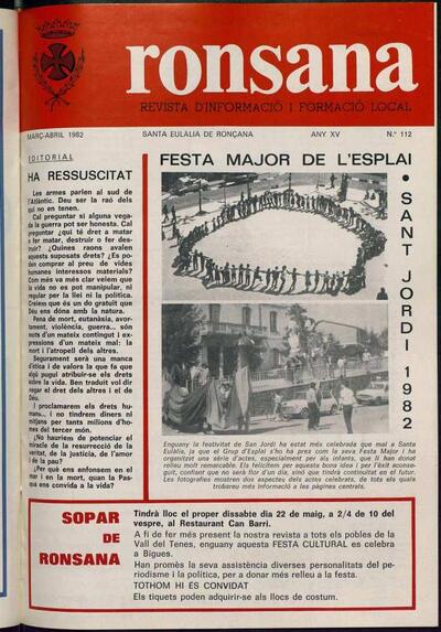 Ronçana, 1/3/1982 [Exemplar]