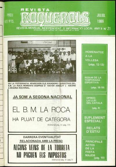 Roquerols, 1/7/1986 [Ejemplar]