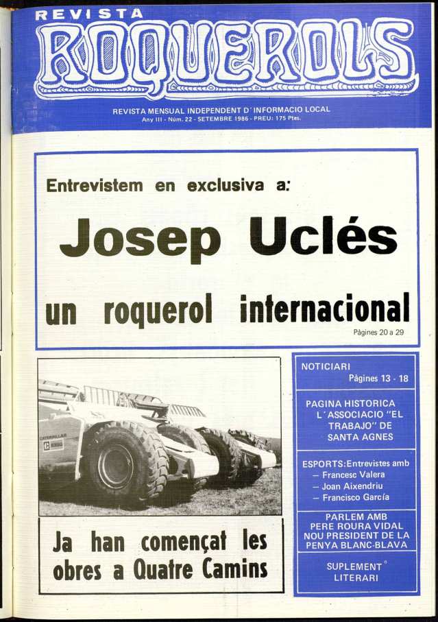Roquerols, 1/9/1986 [Ejemplar]