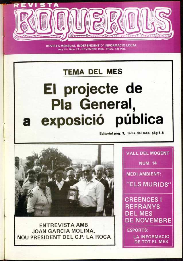 Roquerols, 1/11/1986 [Ejemplar]