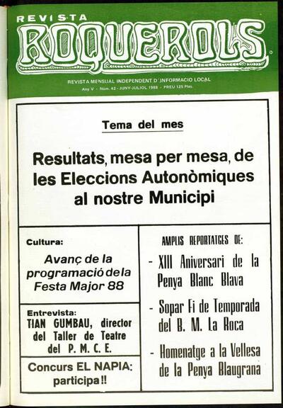 Roquerols, 1/7/1988 [Ejemplar]