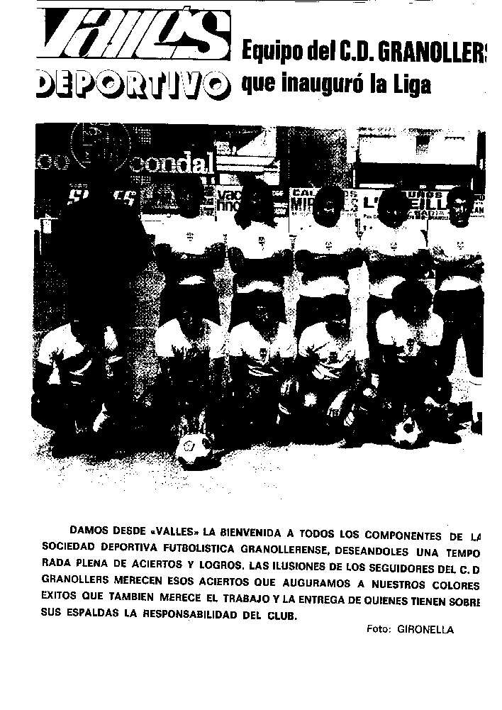Vallés, 7/9/1976, Vallés Deportivo [Ejemplar]