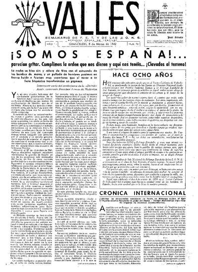Vallés, 8/3/1942 [Issue]