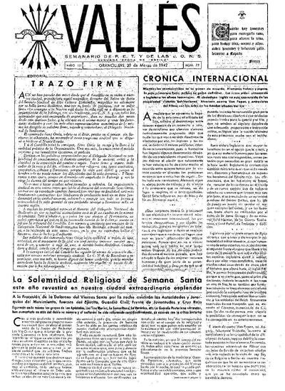 Vallés, 29/3/1942 [Issue]