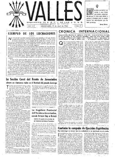 Vallés, 19/4/1942 [Ejemplar]