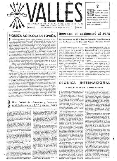 Vallés, 17/5/1942 [Issue]