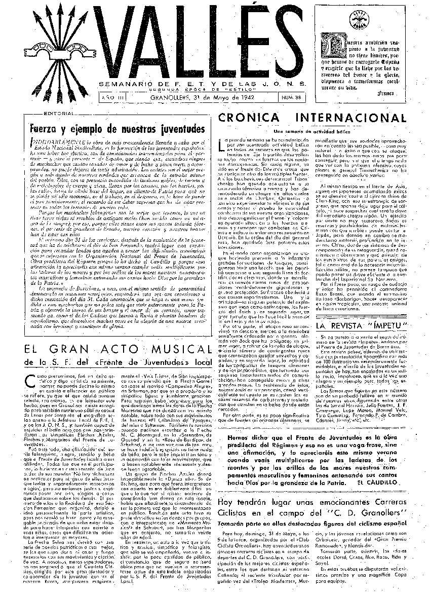 Vallés, 31/5/1942 [Issue]