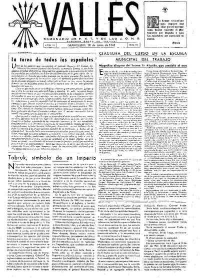 Vallés, 28/6/1942 [Issue]