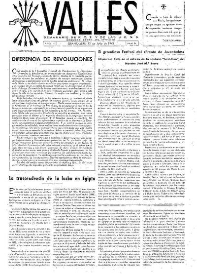 Vallés, 12/7/1942 [Ejemplar]
