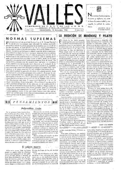 Vallés, 13/12/1942 [Issue]