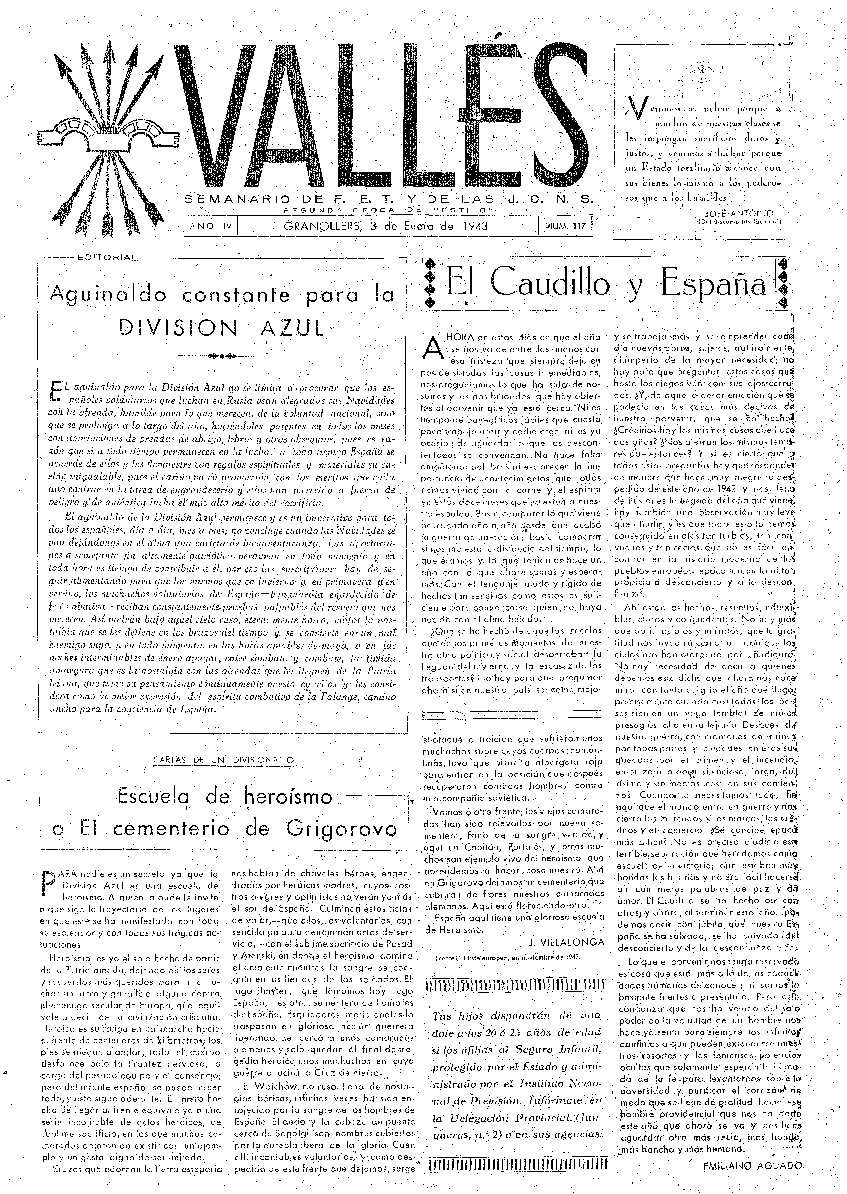 Vallés, 3/1/1943 [Issue]