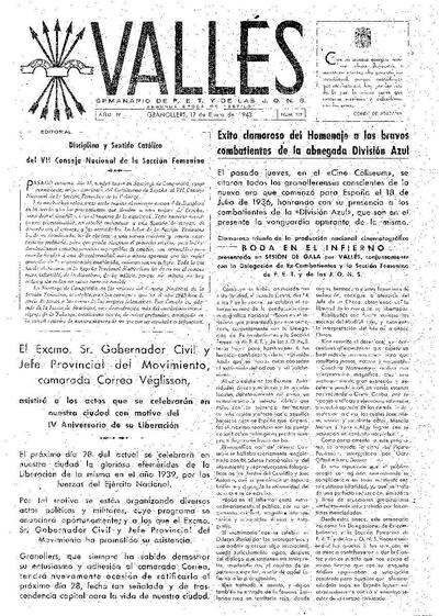 Vallés, 17/1/1943 [Ejemplar]