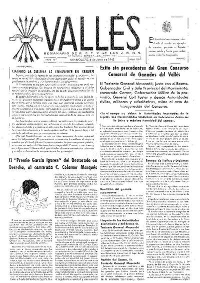 Vallés, 6/6/1943 [Ejemplar]