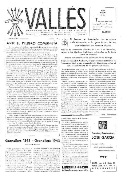 Vallés, 1/8/1943 [Ejemplar]