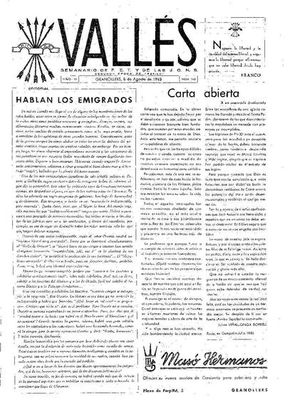 Vallés, 8/8/1943 [Ejemplar]