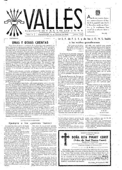 Vallés, 10/10/1943 [Ejemplar]