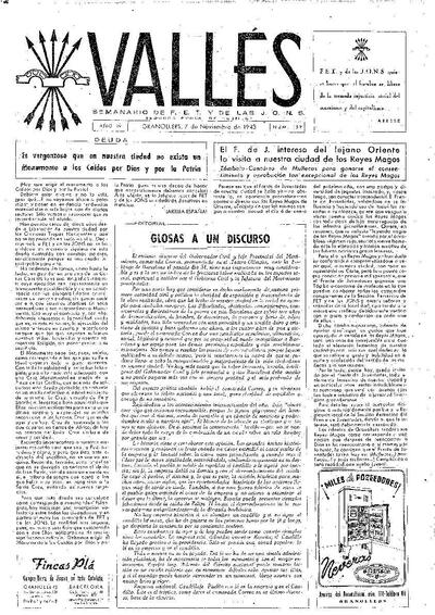 Vallés, 7/11/1943 [Ejemplar]