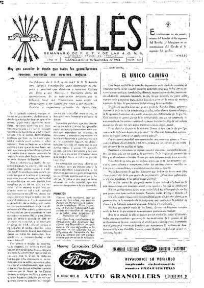 Vallés, 14/11/1943 [Ejemplar]