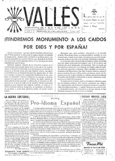 Vallés, 28/11/1943 [Ejemplar]