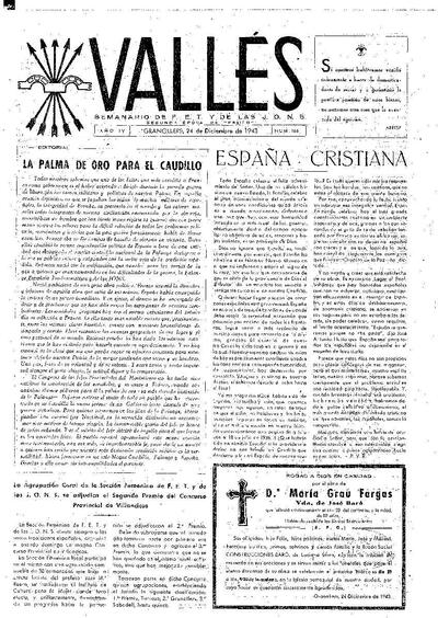 Vallés, 24/12/1943 [Ejemplar]