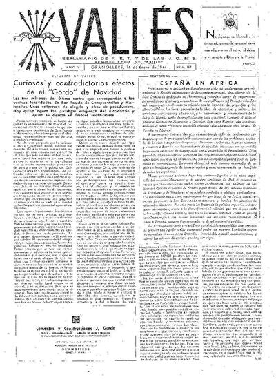 Vallés, 16/1/1944 [Ejemplar]