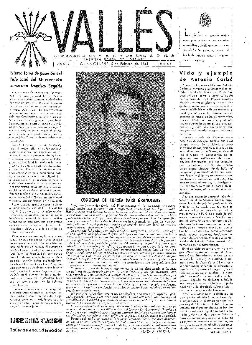 Vallés, 6/2/1944 [Ejemplar]