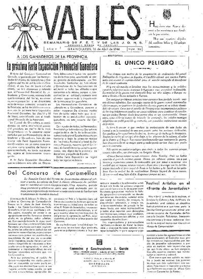 Vallés, 16/4/1944 [Ejemplar]