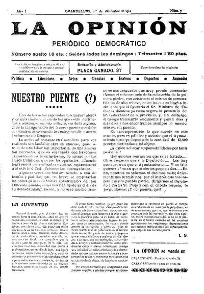 La Opinión [1912], 1/12/1912 [Issue]