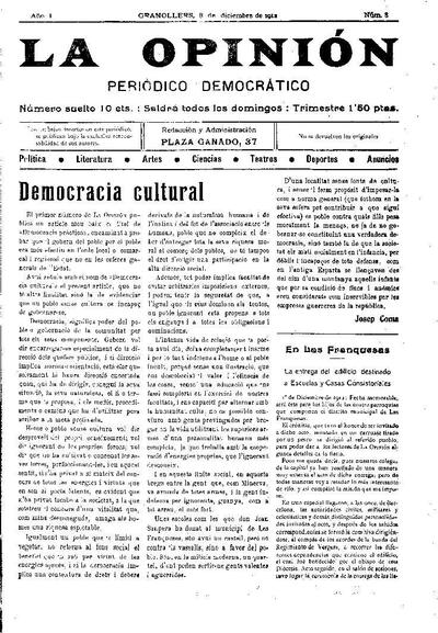 La Opinión [1912], 8/12/1912 [Issue]