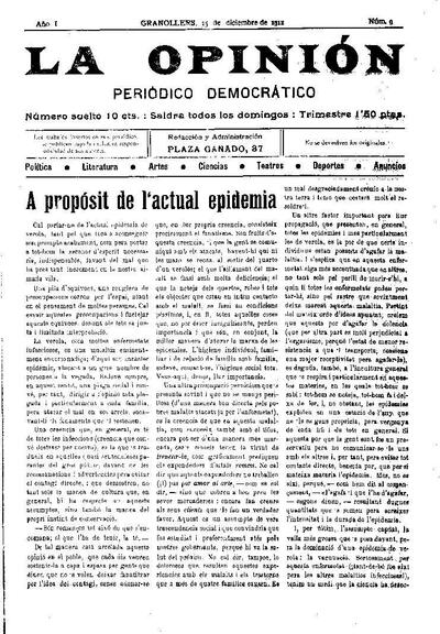 La Opinión , 15/12/1912 [Issue]
