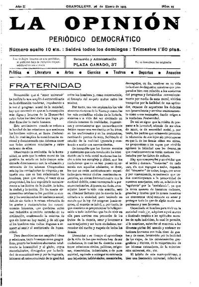 La Opinión , 26/1/1913 [Issue]