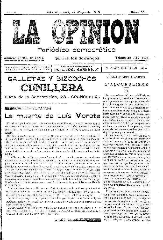 La Opinión , 11/5/1913 [Issue]