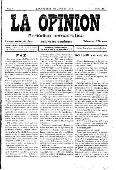 La Opinión , 22/6/1913 [Exemplar]