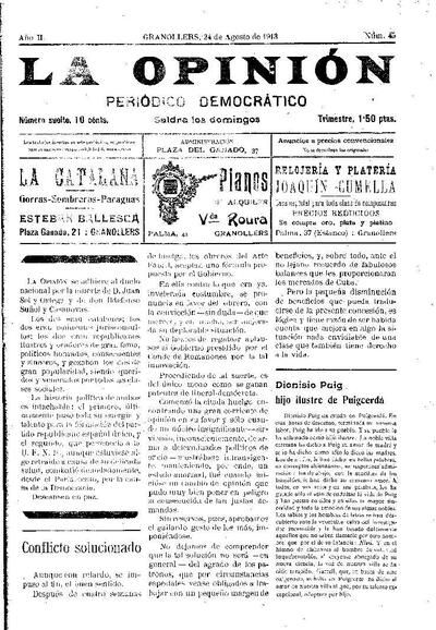 La Opinión , 24/8/1913 [Ejemplar]