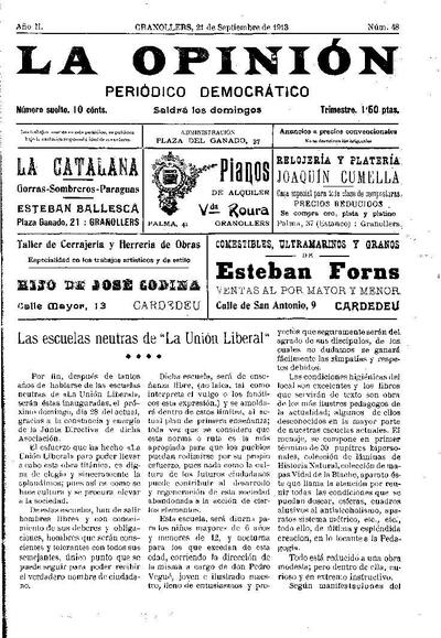 La Opinión , 21/9/1913 [Ejemplar]