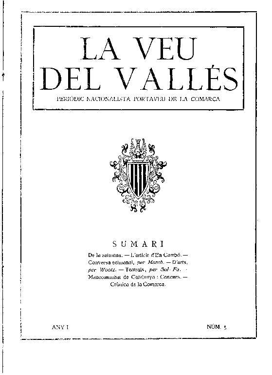 La Veu del Vallès [1919], 13/4/1919 [Ejemplar]