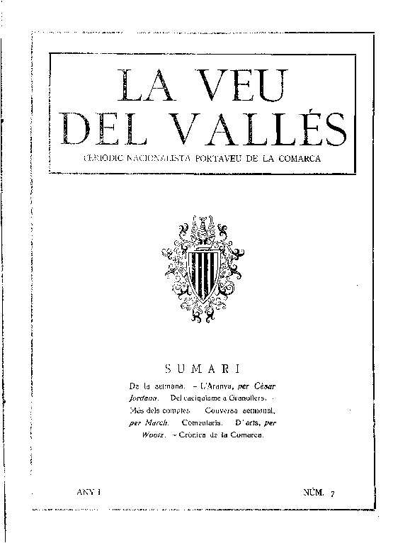 La Veu del Vallès [1919], 27/4/1919 [Issue]