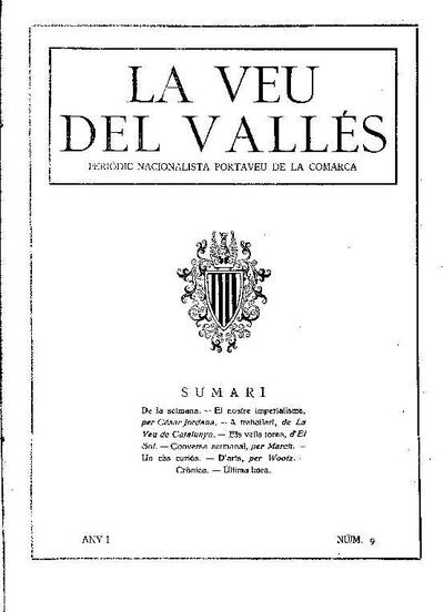 La Veu del Vallès [1919], 11/5/1919 [Issue]