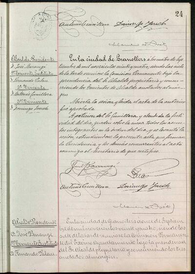 Actes de la Comissió Municipal Permanent, 11/9/1924, Sessió ordinària [Minutes]