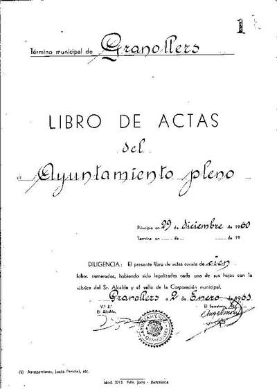 Actes del Ple Municipal, 2/1/1961, Diligència [Acta]