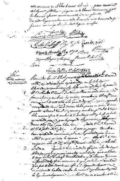 Actes del Ple Municipal, 1/9/1843, Sessió ordinària [Minutes]