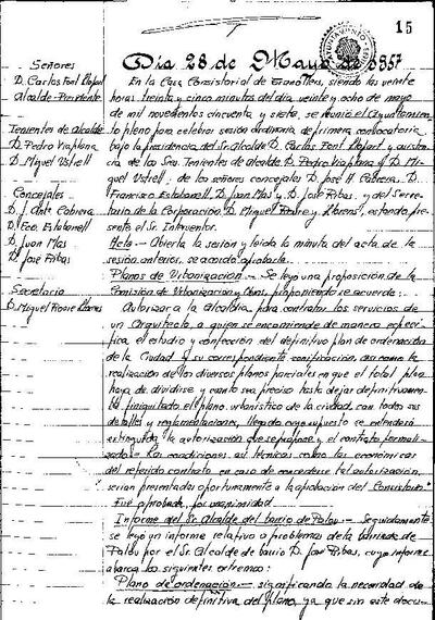 Actes del Ple Municipal, 28/5/1957, Sessió ordinària [Acta]